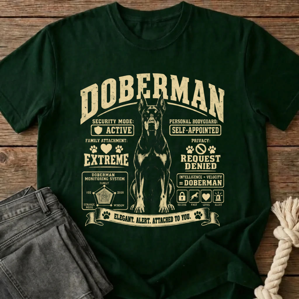 Doberman T-Shirt - Bottle Green