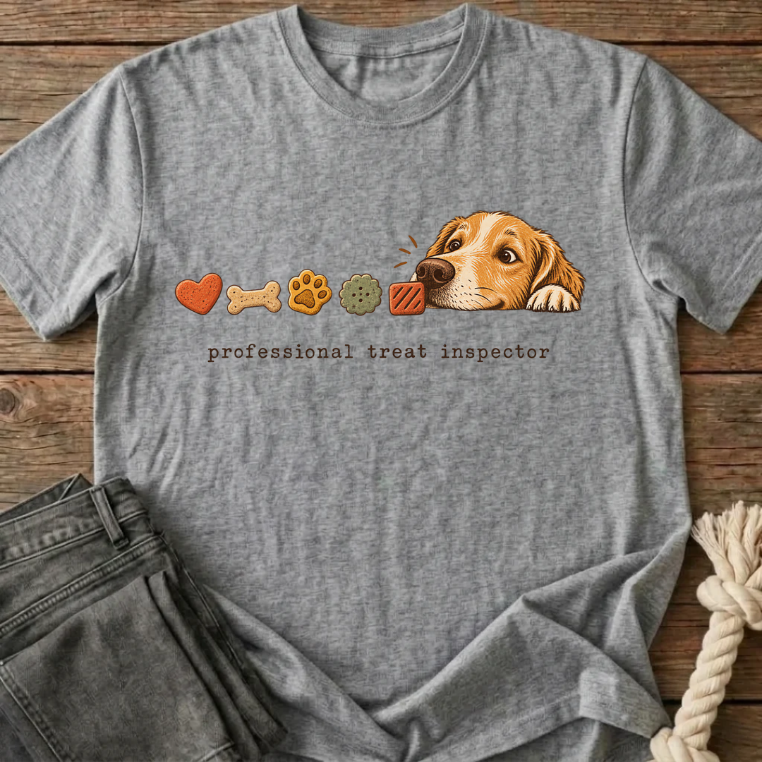 Professional Treat Inspector T-Shirt - Grey Melange