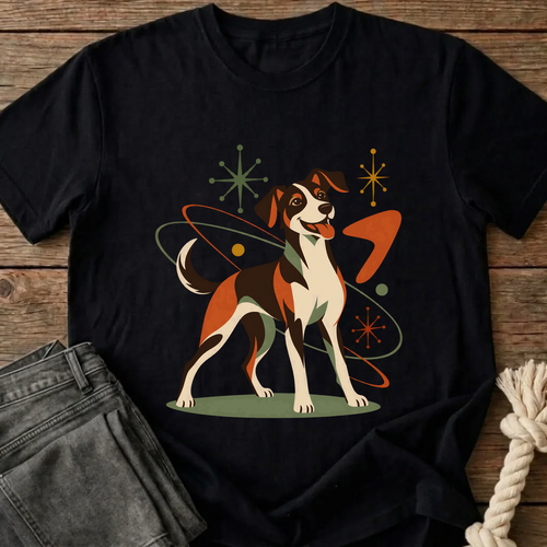 Atomic Pup T-Shirt - Black