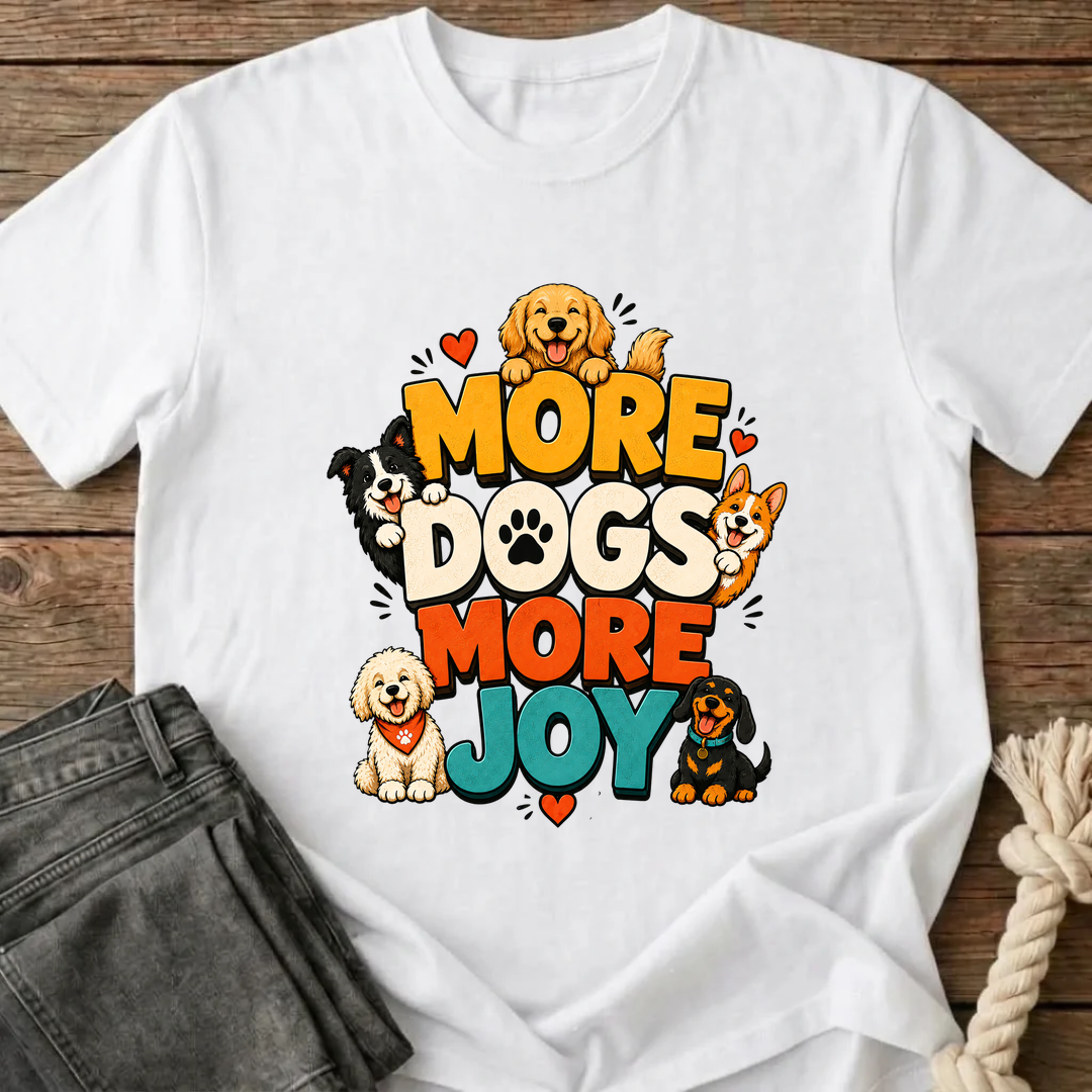 More Dogs More Joy T-Shirt - White